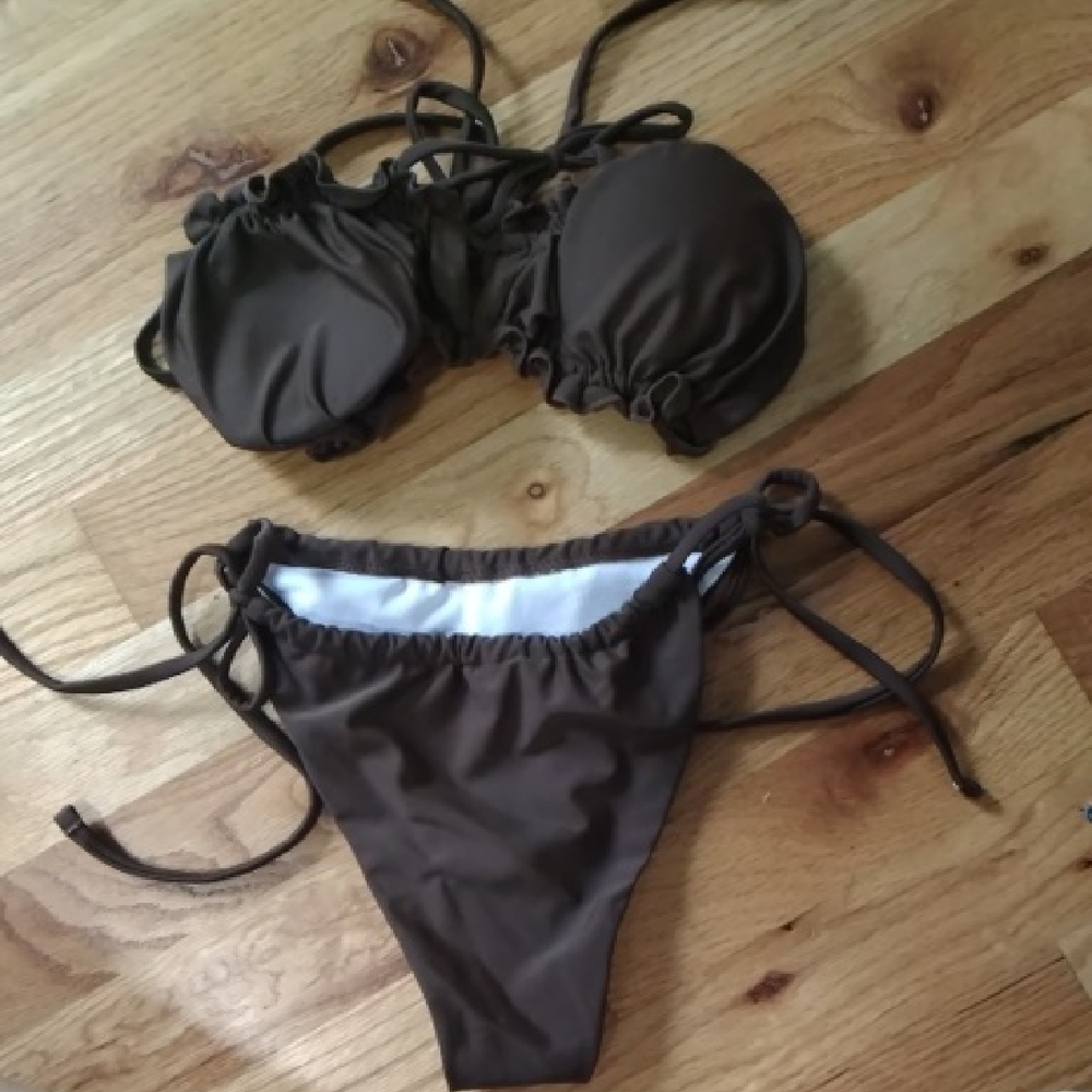 Brown Classic String Bikini Swimwear